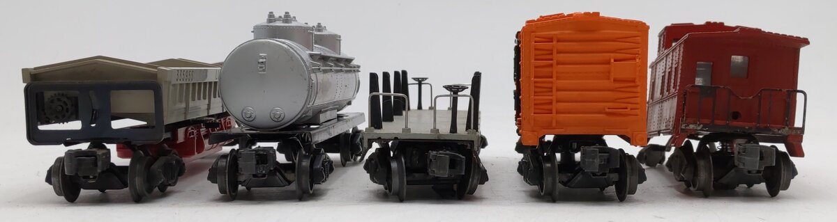 Lionel Vintage O Gauge Freight Cars #335955,6465,2411,63132,6357 [5] VG