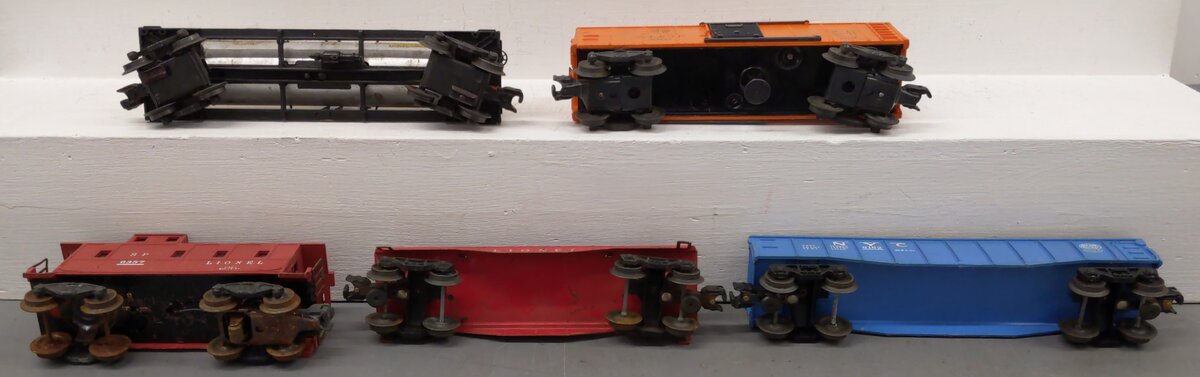 Lionel Vintage O Gauge Freight Cars: 6162, 2555, X3464, 6357, 6111 [5] VG