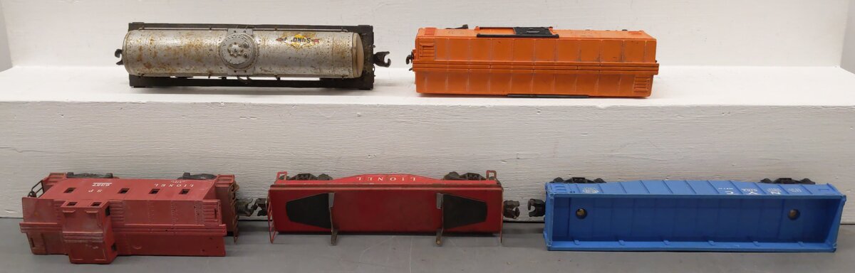 Lionel Vintage O Gauge Freight Cars: 6162, 2555, X3464, 6357, 6111 [5] VG