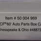 Atlas 50004969 N Chesapeake & Ohio 60' Auto Parts Double Door Box Car #488733 LN/Box