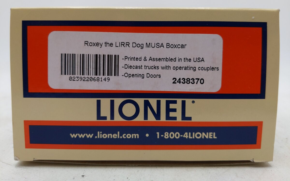 Lionel 2438370 O Roxey the Long Island Railroad Dog MUSA Boxcar LN/Box