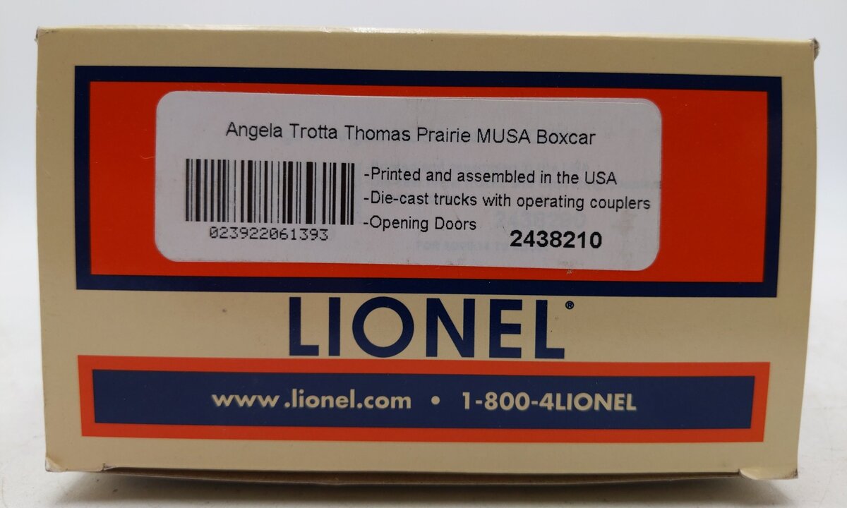 Lionel 2438210 O Angela Trotta Thomas Prairie MUSA Boxcar LN/Box