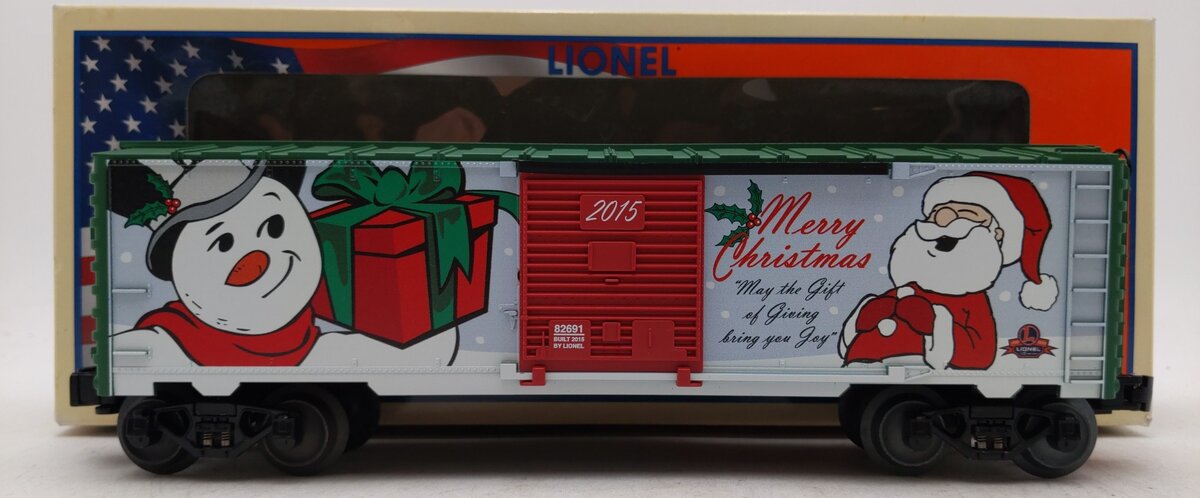 Lionel 6-82691 O Gauge 2015 Christmas Santa & Frosty Boxcar LN/Box