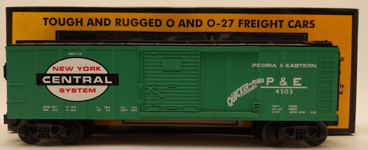 MTH 30-7414 O Gauge New York Central Boxcar #4503 LN/Box