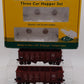 S-Helper 01190 S Scale NYC Red 3-Car Hopper Car Set A EX