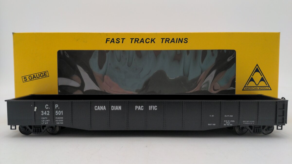 American Models 4421 S Scale Canadian Pacific Gondola w/o Load #342501 EX/Box