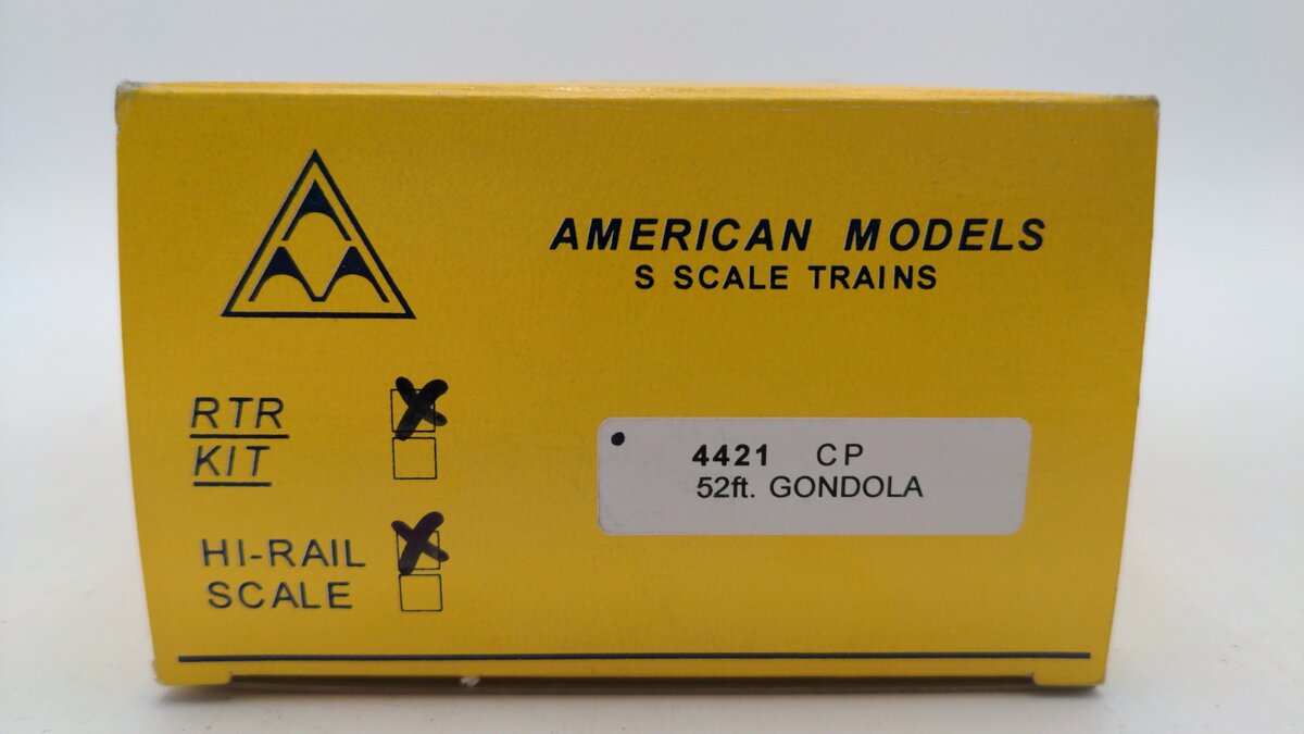 American Models 4421 S Scale Canadian Pacific Gondola w/o Load #342501 EX/Box