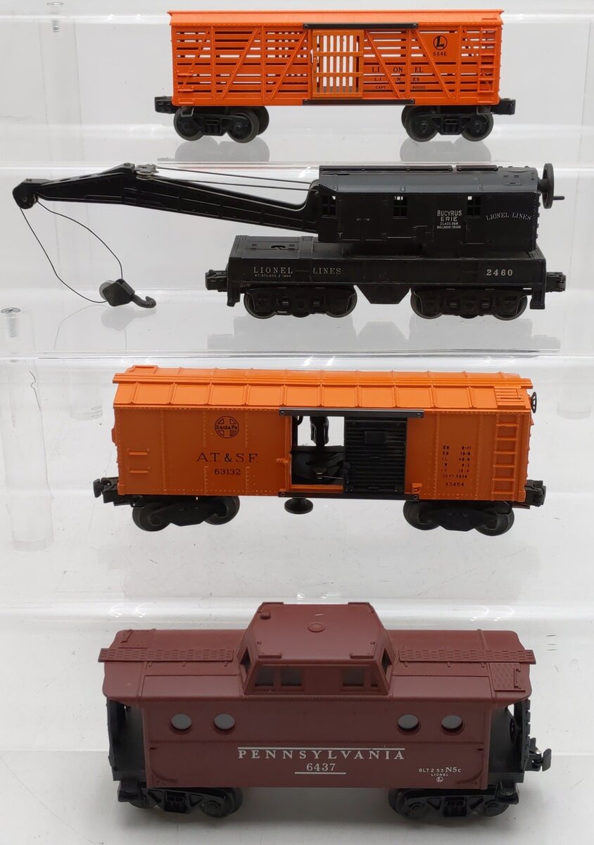 Lionel Vintage O Gauge Freight Cars #2460,6646,6437,63132 [4] VG