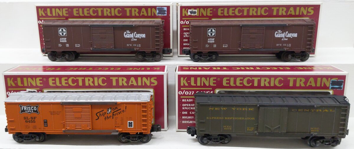 K-Line O Assorted Box Cars K70-7507, K-6455, K-64235 [4] EX/Box
