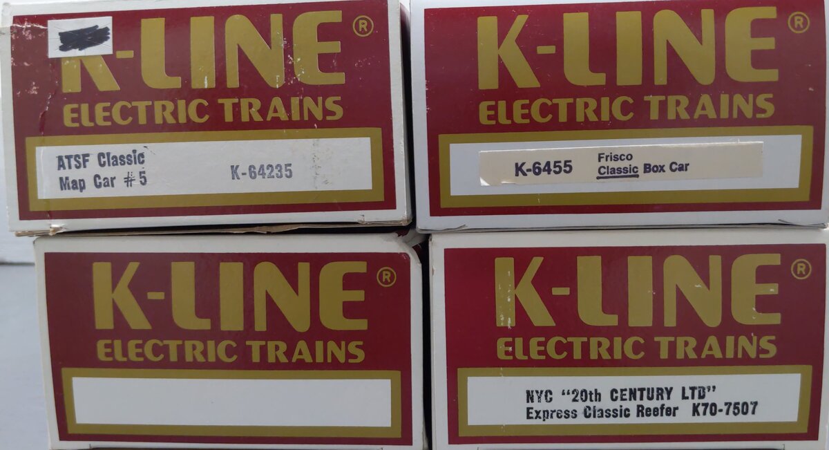 K-Line O Assorted Box Cars K70-7507, K-6455, K-64235 [4] EX/Box