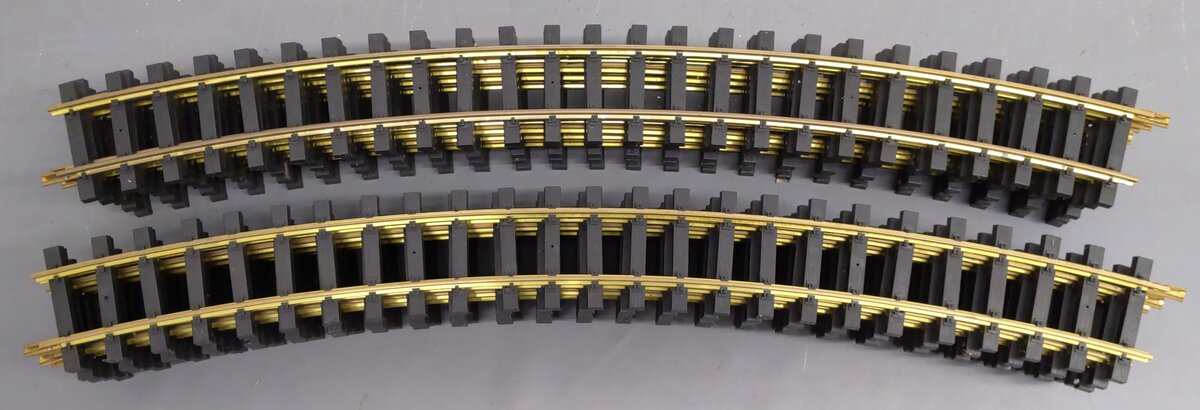 USA Trains R81700 G 10' Diameter Curved Track- Solid Brass Rail (Pack of 12) VG/Box