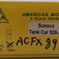 American Models 520-22 S Gauge Sunoco Tank Car # 89122 EX/Box