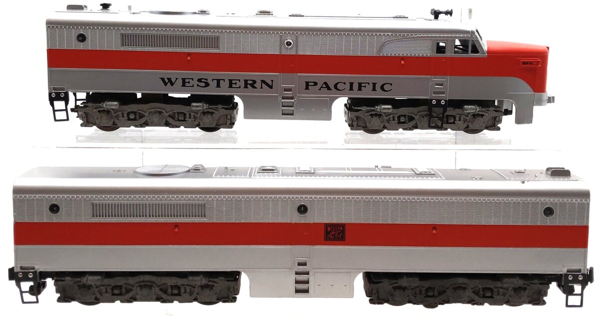 American Flyer Vintage S Gauge Western Pacific Diesel Locomotives w/Repro Shells VG
