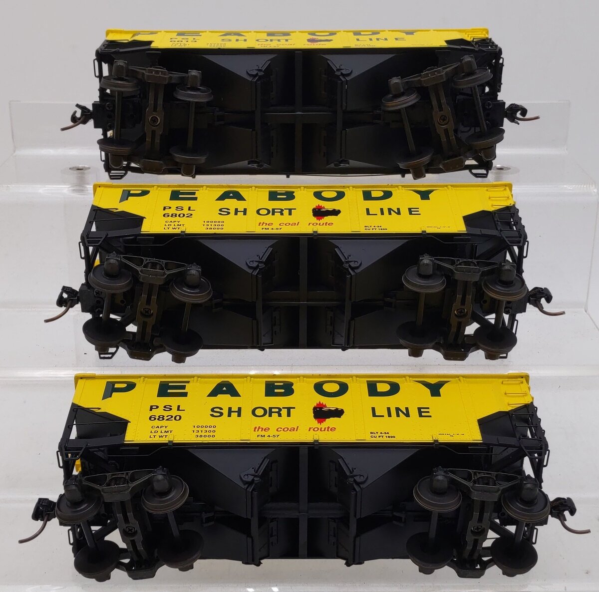S-Helper 01119 S Gauge Peabody 3-Car 2-Bay Hopper Set LN/Box