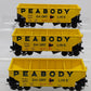 S-Helper 01119 S Gauge Peabody 3-Car 2-Bay Hopper Set LN/Box
