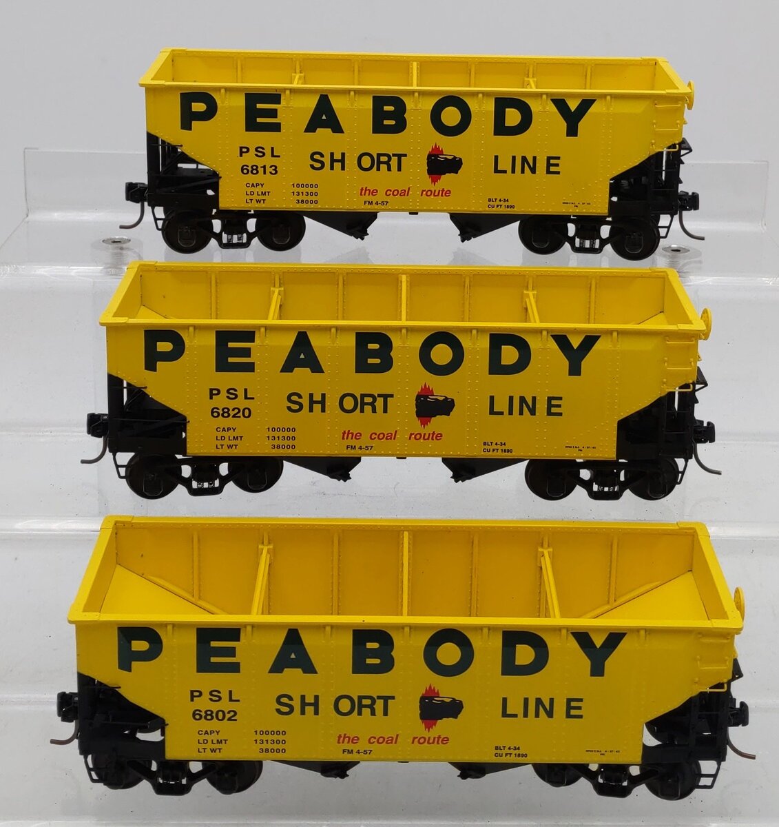 S-Helper 01119 S Gauge Peabody 3-Car 2-Bay Hopper Set LN/Box