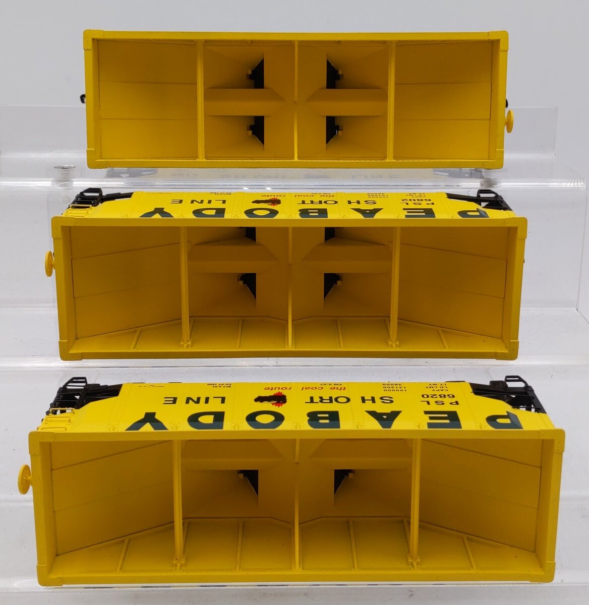 S-Helper 01119 S Gauge Peabody 3-Car 2-Bay Hopper Set LN/Box