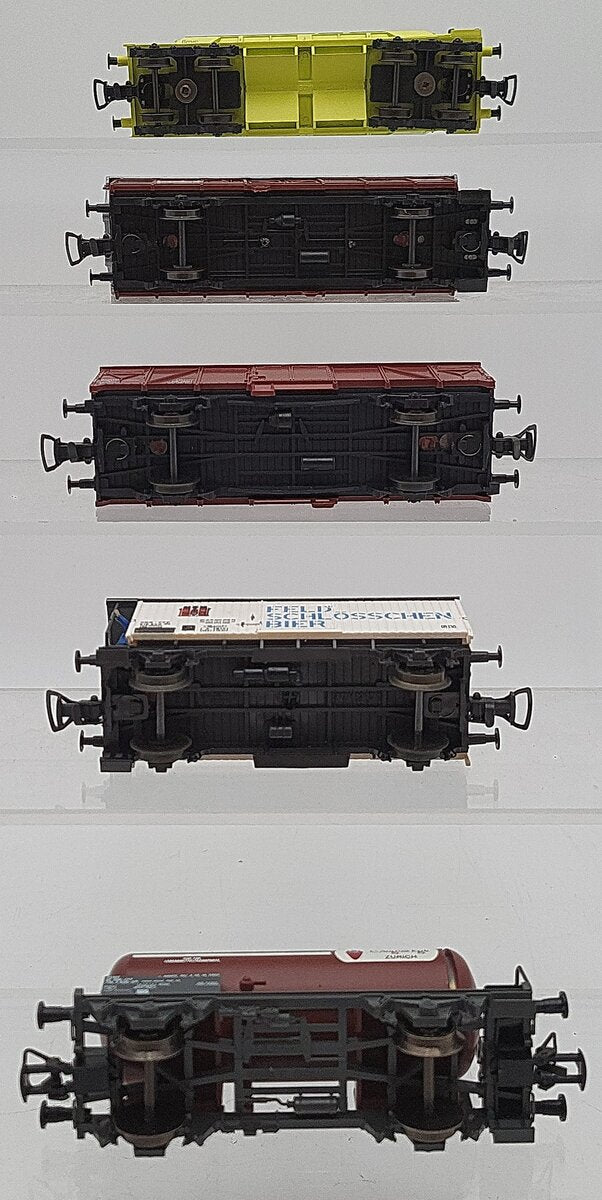 Liliput HO Scale SBB Freight Assortment: 24951, 25058, 23550, 24150, 24652 [5] EX/Box