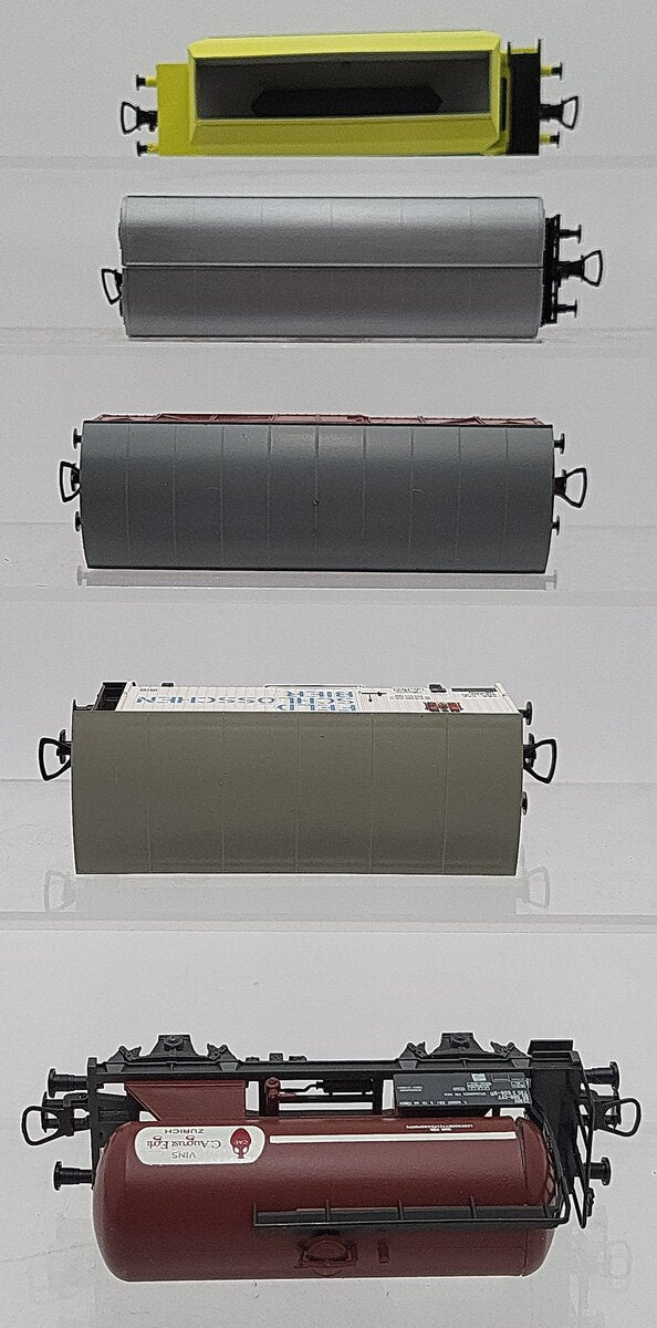 Liliput HO Scale SBB Freight Assortment: 24951, 25058, 23550, 24150, 24652 [5] EX/Box