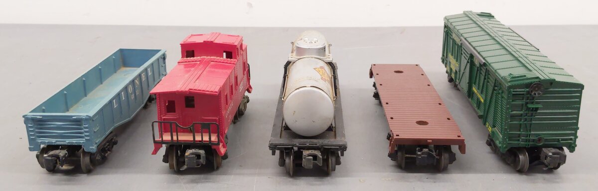 Lionel Vintage O Gauge Freight Cars: 6257, 3356, 2555, 6112, Flatcar [5] VG
