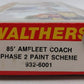 Walthers 932-6001 HO Amtrak 85' AmFleet 1 60 Passenger Coach MT/Box