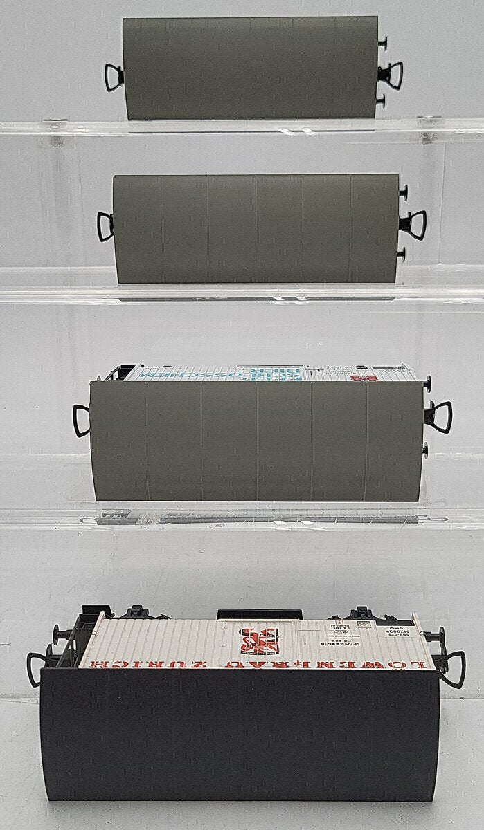 Liliput HO Scale SBB Boxcar Assortment: 24851, 24952, 24951 [4] EX/Box