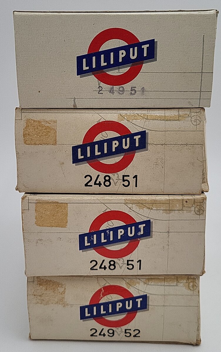 Liliput HO Scale SBB Boxcar Assortment: 24851, 24952, 24951 [4] EX/Box