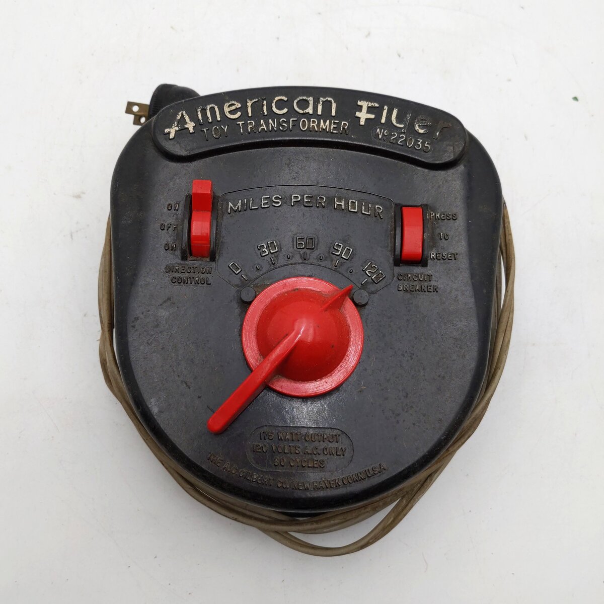 American Flyer 22035 Vintage S 175 Watt Train Transformer VG