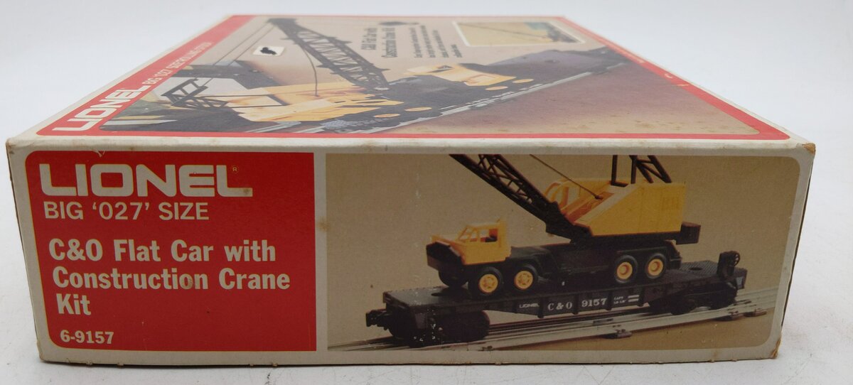 Lionel 6-9157 O Gauge Chesapeake & Ohio Flatcar with Construction Crane Kit EX/Box