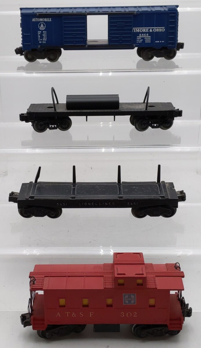 Lionel Vintage O Gauge Freight Cars #6468,3451,302 [4] VG