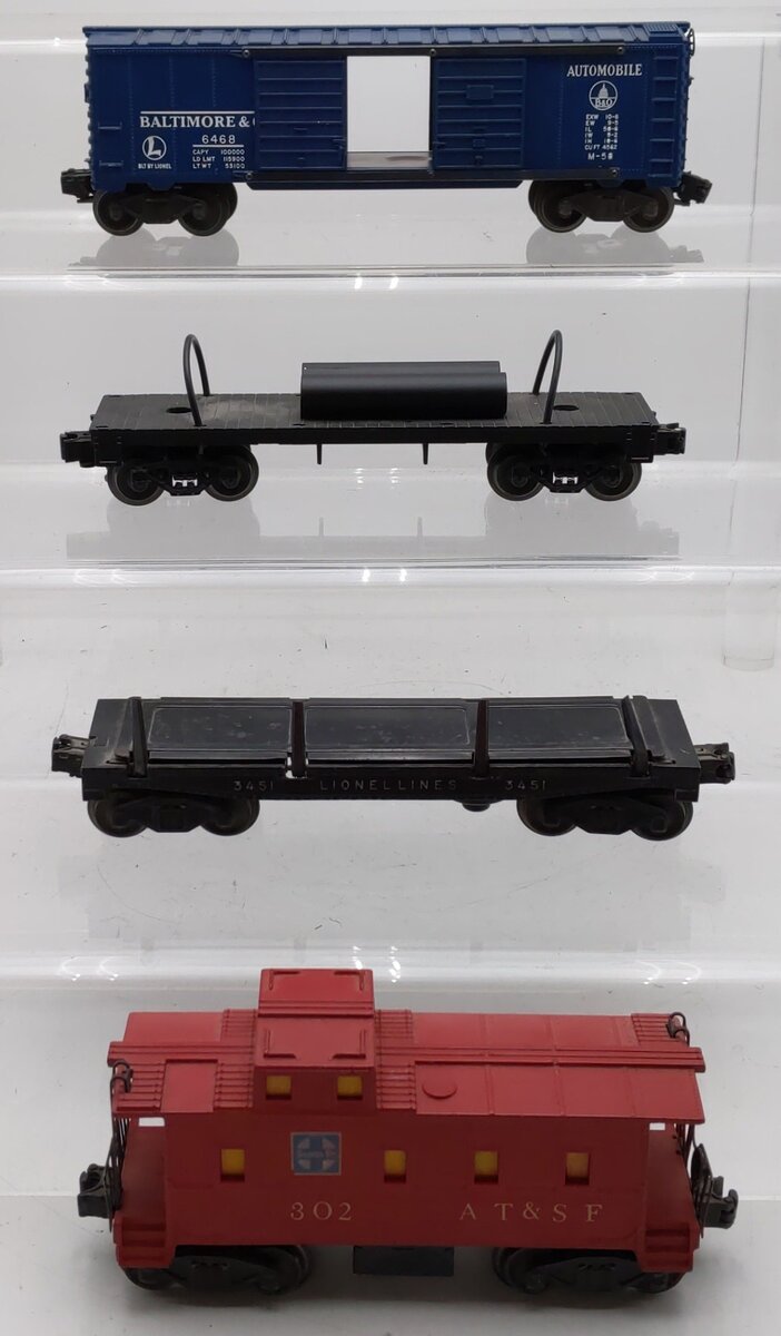 Lionel Vintage O Gauge Freight Cars #6468,3451,302 [4] VG