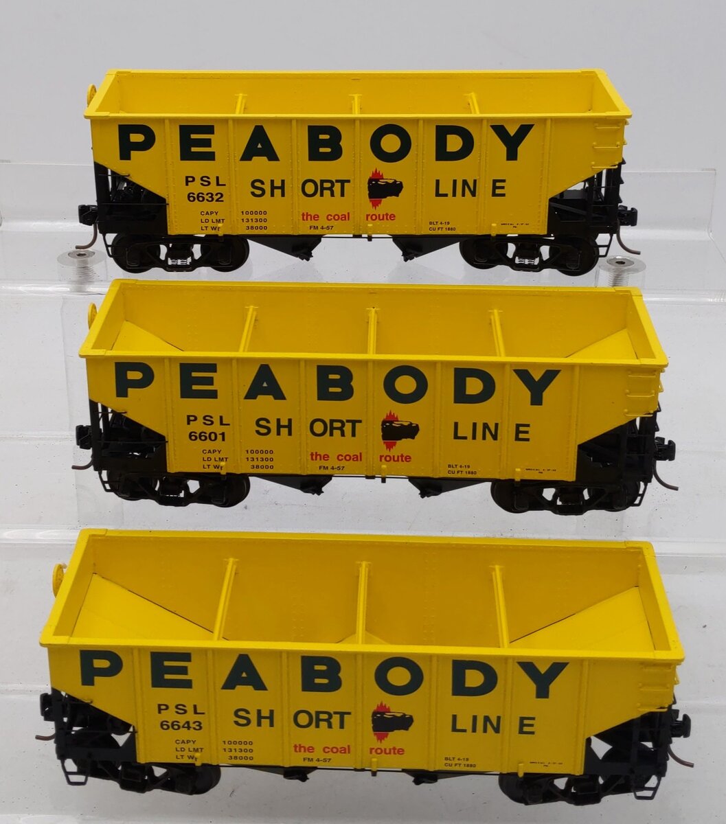 S-Helper 01206 S Gauge Peabody Short Line Hopper Car (Set of 3) LN/Box
