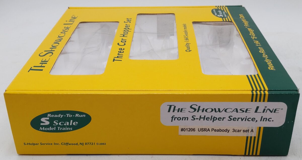S-Helper 01206 S Gauge Peabody Short Line Hopper Car (Set of 3) LN/Box