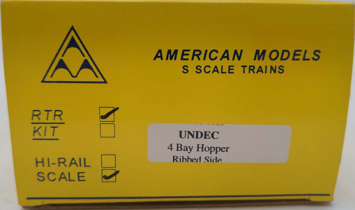 American Models S Scale Undecorated Hopper Car LN/Box