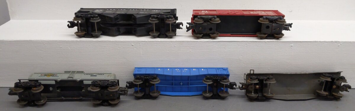 Lionel Vintage O Gauge Freight Cars: 6042, 6035, 6465, X6014, 6111 [5] VG