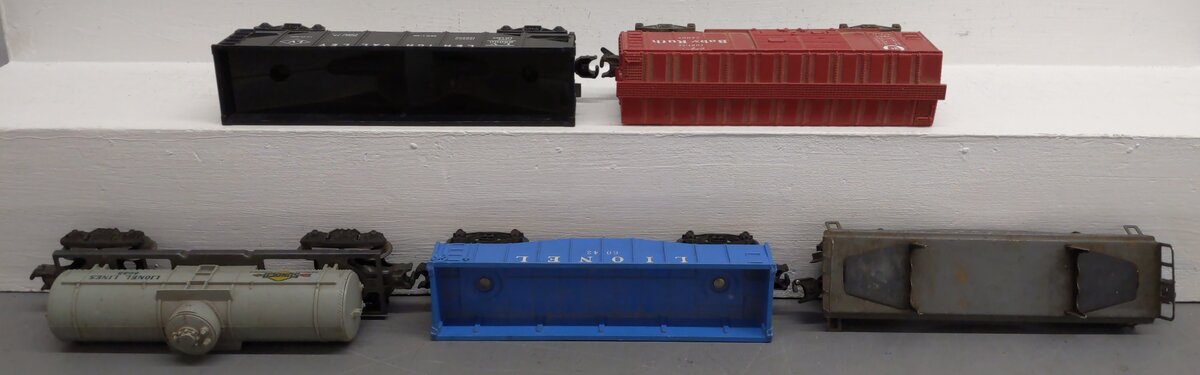 Lionel Vintage O Gauge Freight Cars: 6042, 6035, 6465, X6014, 6111 [5] VG