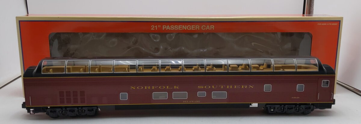 Lionel 2027200 O Norfolk Southern "Delaware" StationSounds Dome Car #24