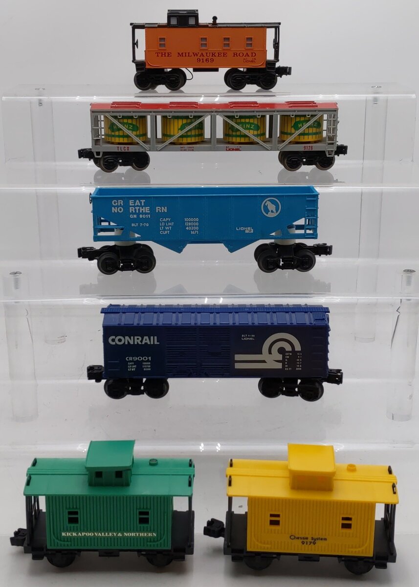 Lionel Vintage O Gauge Freight Cars #9169,9067,9128,9011,9001,9179 [6] VG