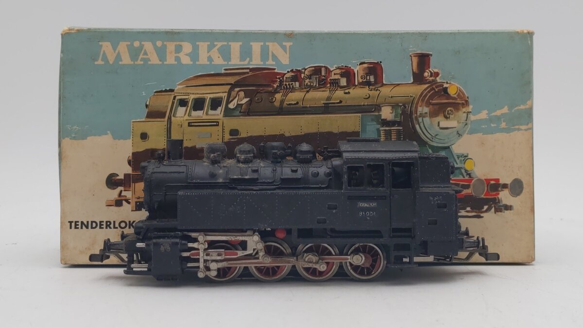 Marklin 3031 HO Scale DB 0-8-0 Steam Tank Locomotive #81004 EX/Box