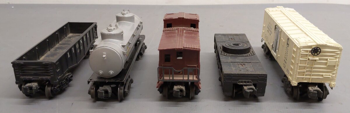 Lionel Vintage O Gauge Freight Cars: 6037, 6460, 6032, 6465, 3472 [5] VG