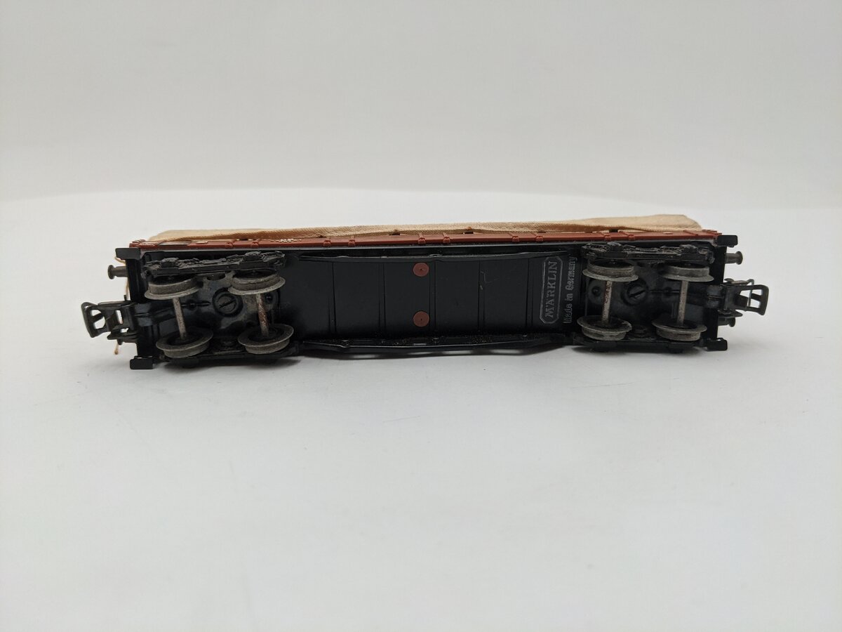 Marklin 393C Vintage HO Scale Cloth Covered Low Sided Wagon VG