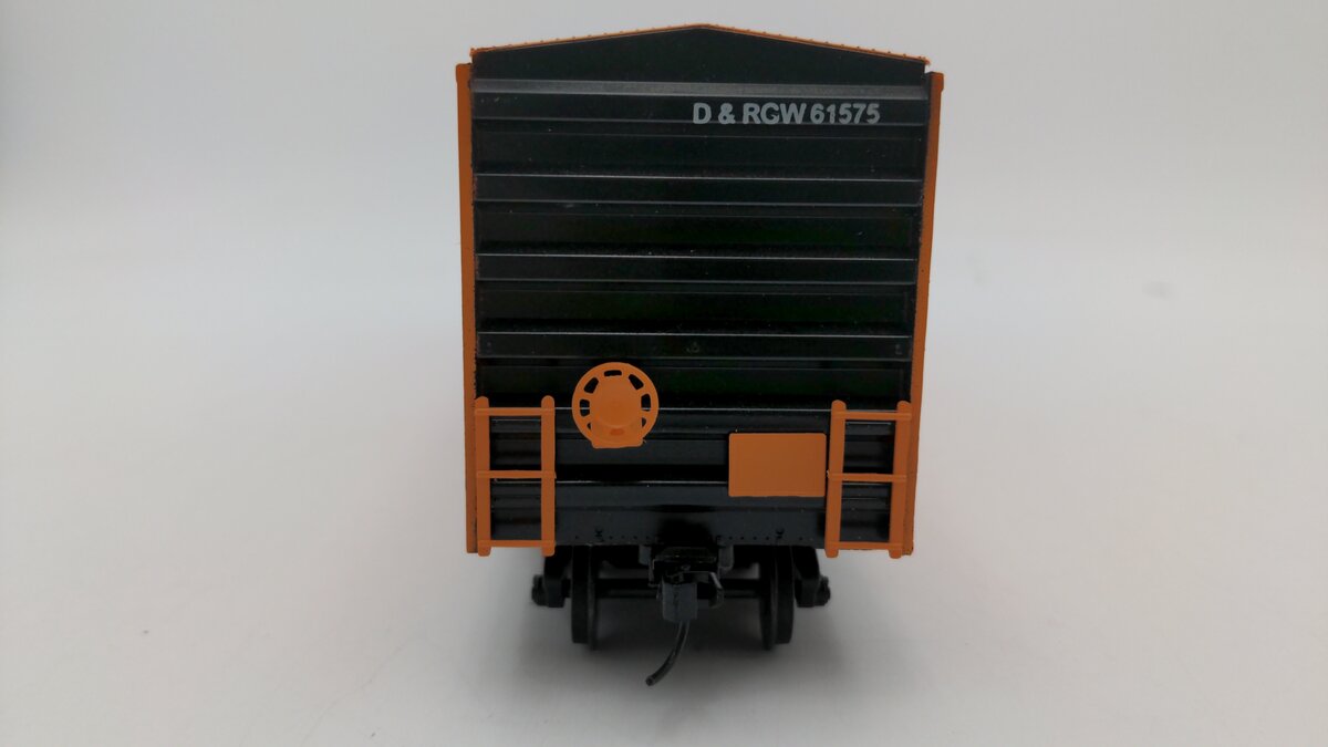 American Models 5009 S Gauge D&RGW ACF 50ft Rib-Sided Boxcar #61575 (Hi-Rail) EX/Box