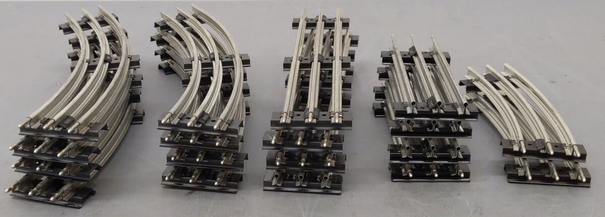 Lionel O Gauge Straight & Curved Track Sections #65501,65500,65504,65505 [18] EX
