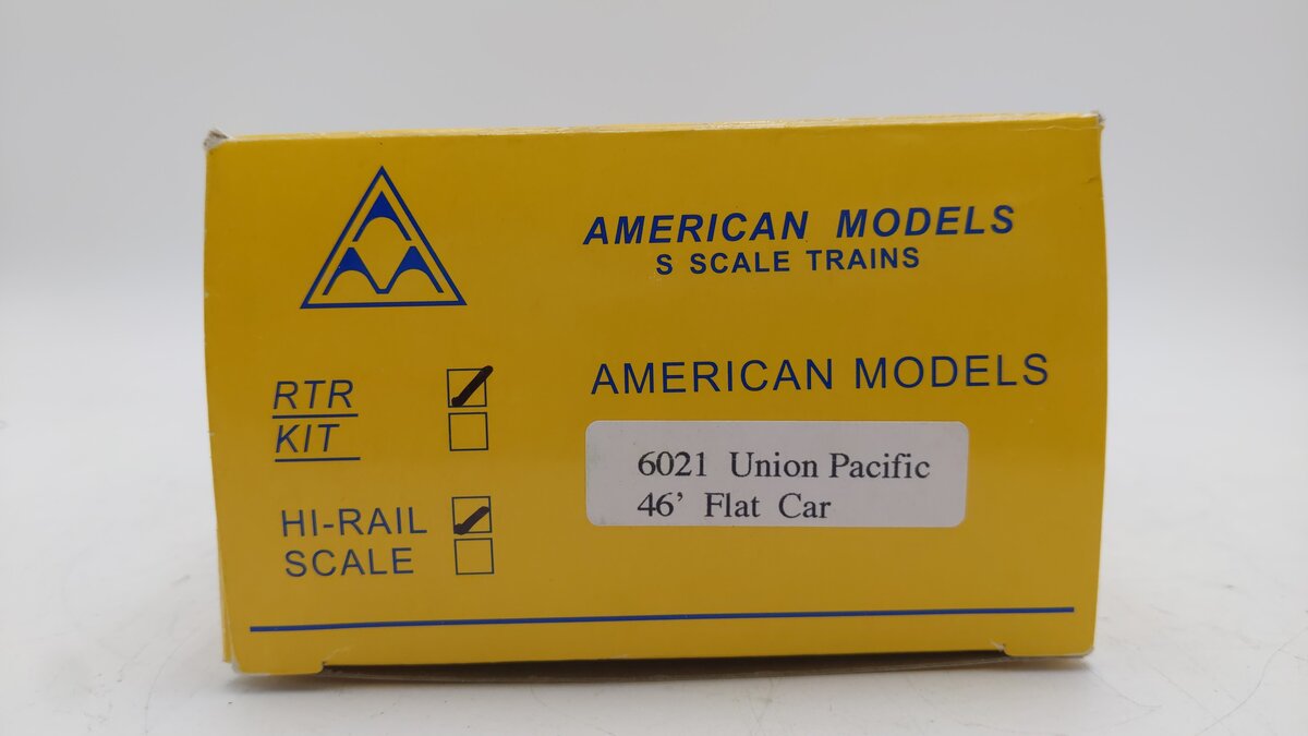 American Models 6021 S Scale Union Pacific Flat Car #56863 EX/Box