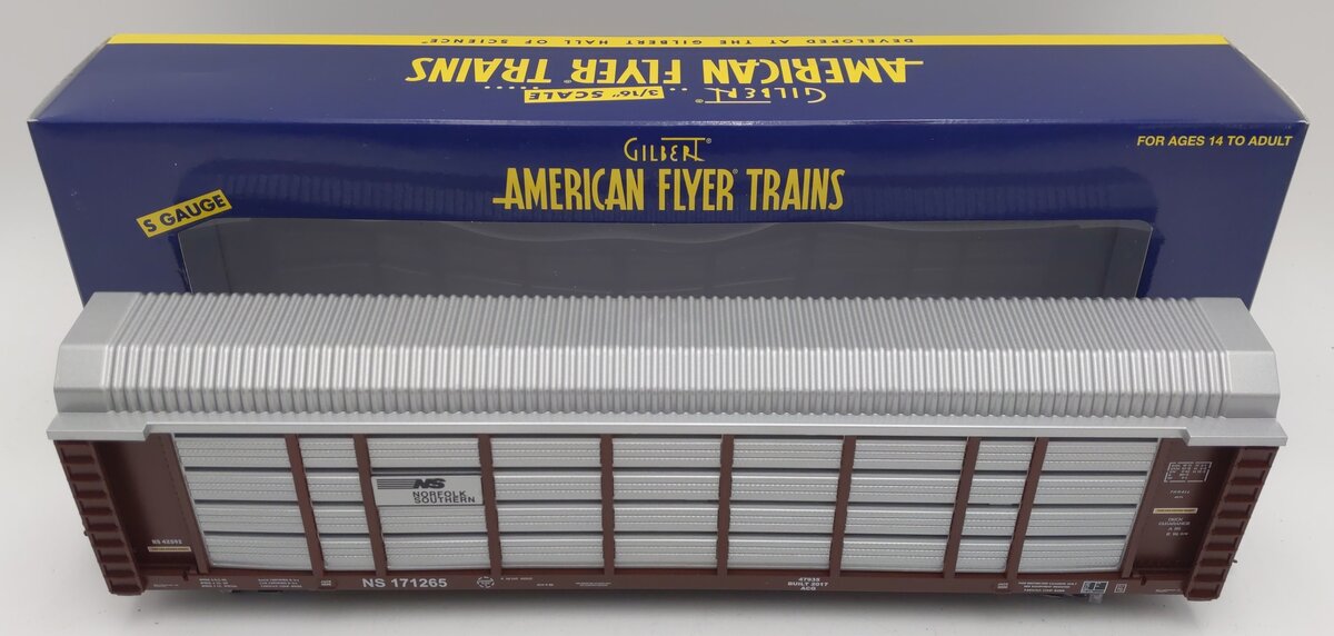 American Flyer 6-47935 S Norfolk Southern Auto Carrier #NS 171265 EX/Box