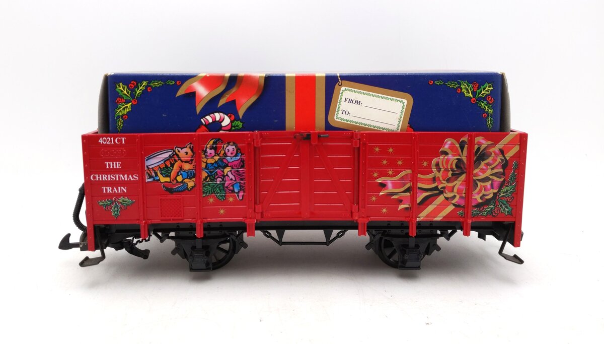 LGB 4021CT G Scale Low Side Christmas Gondola with Gift Box EX/Box