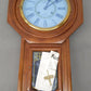 Waltham 31-Day Chime Schoolhouse Wood Regulator Wall Clock with Pendulum And Key EX