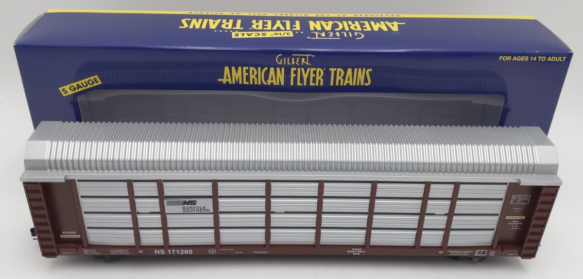 American Flyer 6-47934 S Norfolk Southern Auto Carrier #171260 - Custom/Box