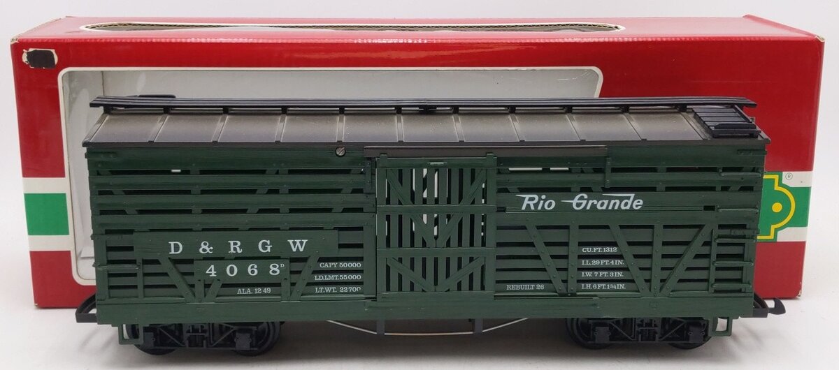 LGB 4068 G Scale Denver & Rio Grande Western Stock Car #4068 VG/Box