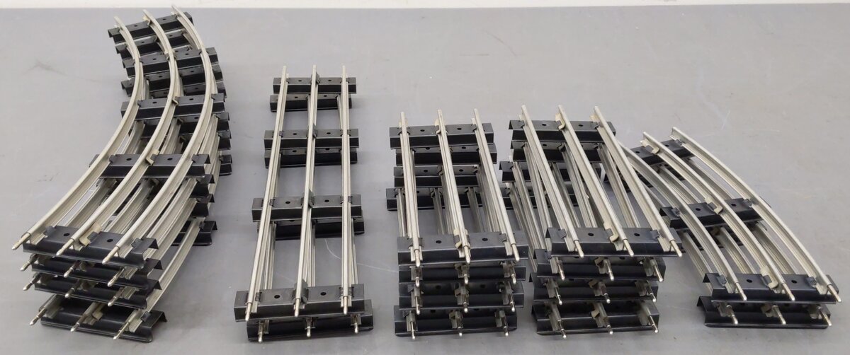 MTH Std. Tinplate Straight & Curved Track Sections #1038,1035,1039,99096 [16] EX